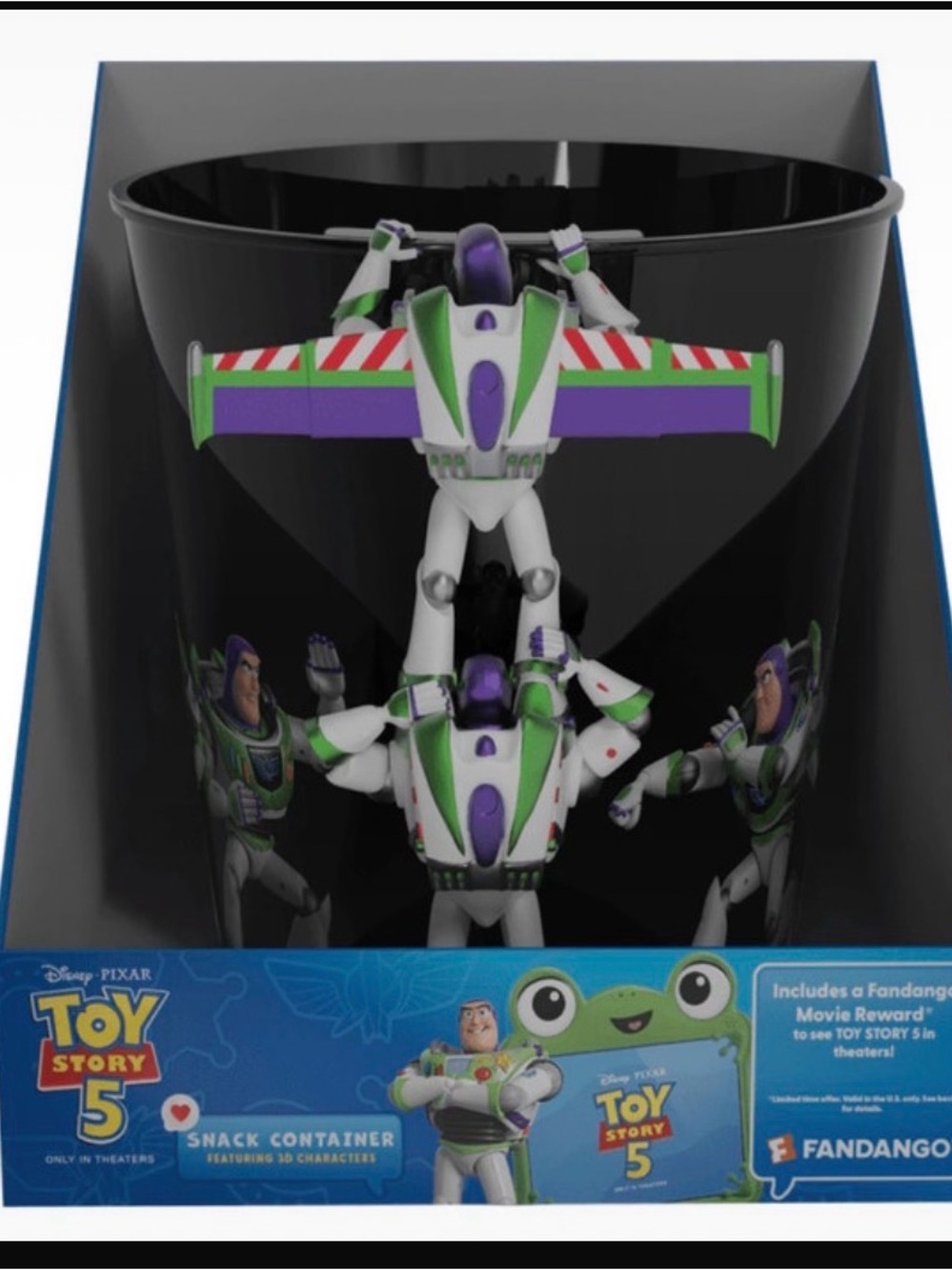 Toy Story 5 Buzz Lightyear Snack Container – White, Green, Purple